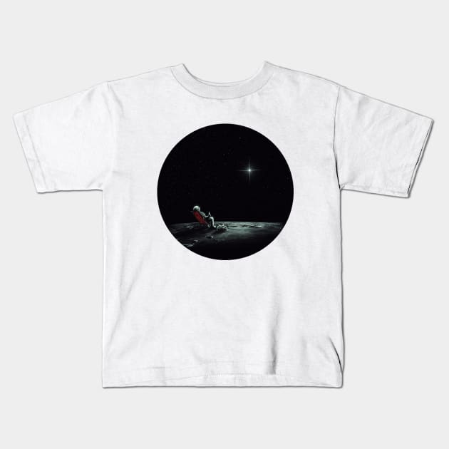 Space Chill Kids T-Shirt by nicebleed